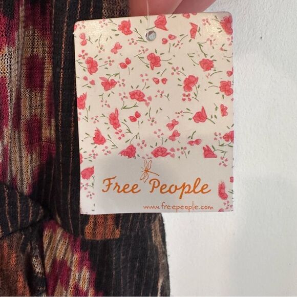 Free People All Wrapped Up Faux Wrap in Ikat Print Sleeveless Maxi Dress NWT - Picture 9 of 13